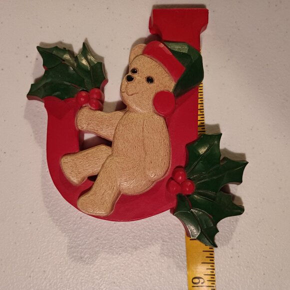 Christmas Homco JOY Wall Plaque Vintage Retired - Picture 4 of 10